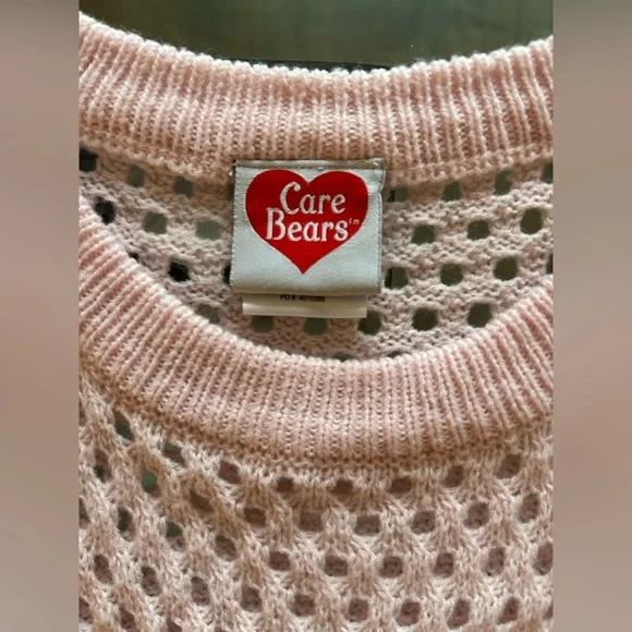 Care Bears Light Pink Knit Mesh Sweater - Picture 3 of 4